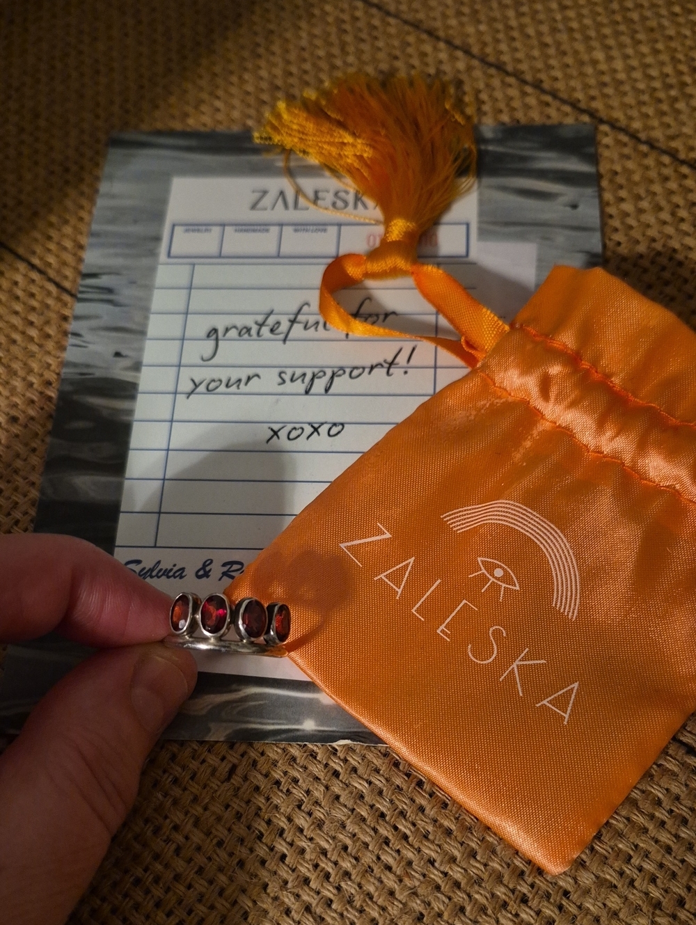 RARE Zaleska Sterling Silver Garnet Ring ✨Size  Unreleased Sample Piece